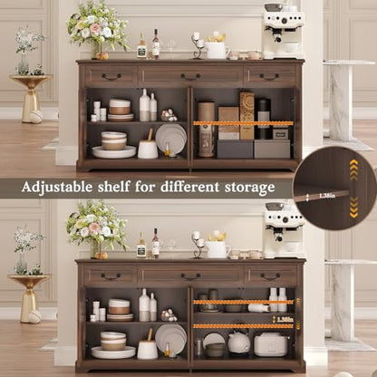 65" Large Sideboard Buffet Cabinet with Storage, view 5
