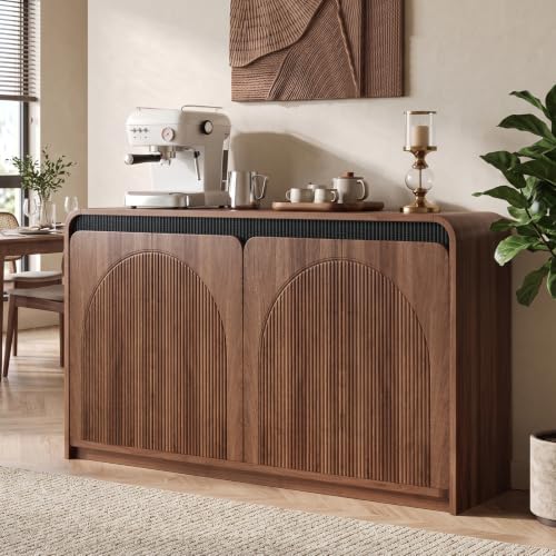 59" Mid Century Modern Sideboard Buffet Cabinet with Storage, view 4