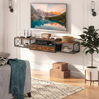 55" Floating TV Stand, Modern Entertainment Center, view 5
