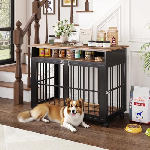 39.4" Dog Crate Furniture for Medium and Large Breed, view 4