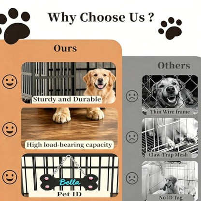 41" Dog Crate Furniture, Heavy Duty Metal Dog Kennel Indoor, view 6