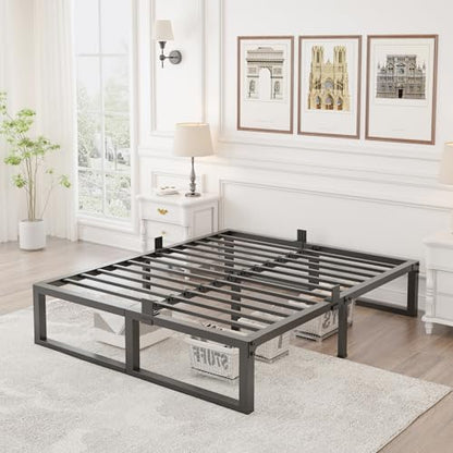 Full Size Bed Frame, 14 Inch Heavy Duty Support 3500 lbs Metal Platform, view 3