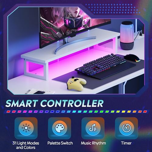 66 Inch L Shaped Gaming Desk with Drawers and Storage, view 5