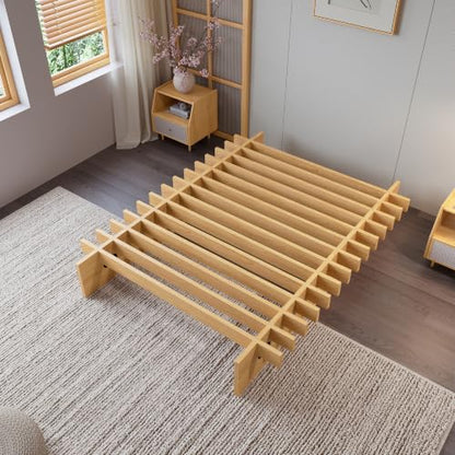 Full Size Wood Platform Bed Frame - Easy Assembly in Minutes, view 4