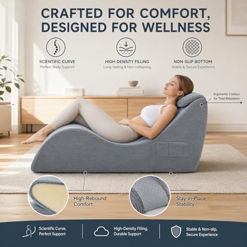 Yoga Chair Lounge for Adult, Yoga Lounge Chair，Ergonomic Chaise Lounge Chair, view 6