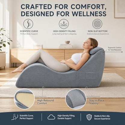 Yoga Chair Lounge for Adult, Yoga Lounge Chair，Ergonomic Chaise Lounge Chair, view 6