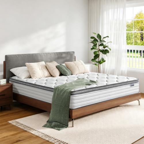 Queen Mattress,12 inch Queen Size Hybrid in Box,Medium Firm Support, view 7