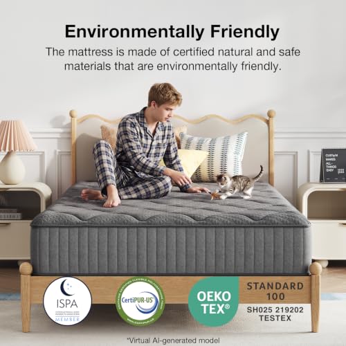 Mattress Queen Size 8 Inch, Queen Hybrid Mattress, view 8