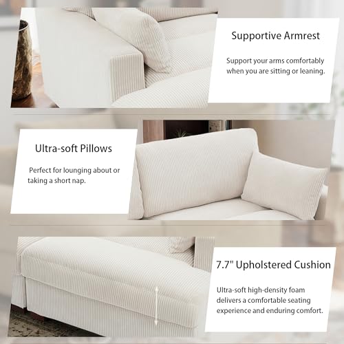 Oversized Chaise Lounge Chair with Right Armrest, view 8
