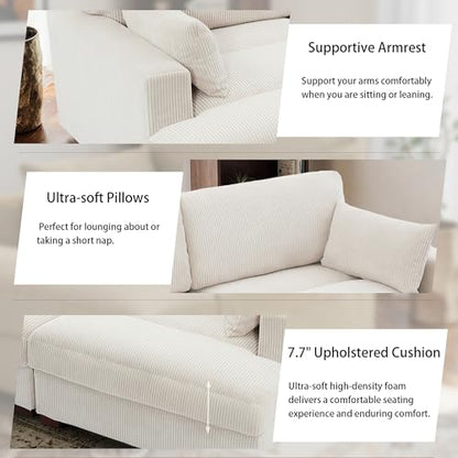 Oversized Chaise Lounge Chair with Right Armrest, view 8