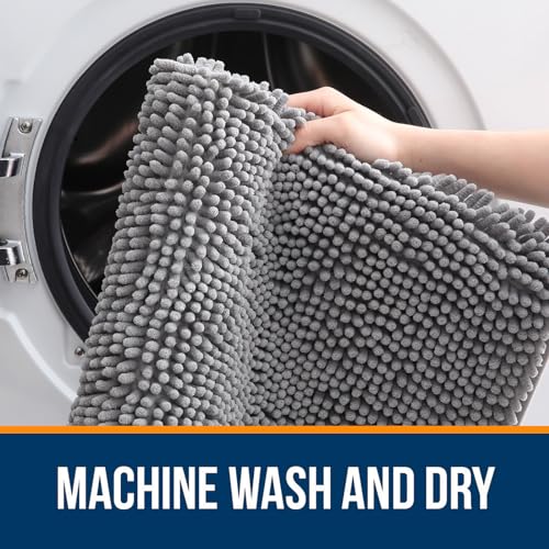 Bathroom Rugs 30x20, Extra Soft Absorbent Chenille Bath Rugs, view 6