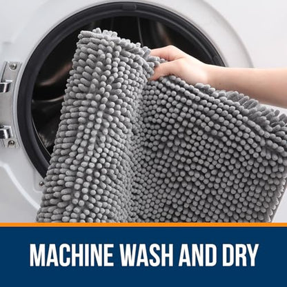Bathroom Rugs 30x20, Extra Soft Absorbent Chenille Bath Rugs, view 6