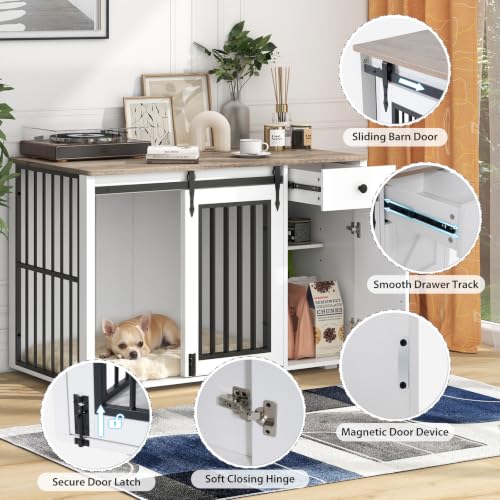 44" Dog Crate Furniture, Dog Kennel (44" Right Facing Door), view 5