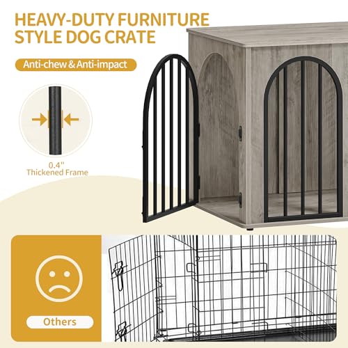 31.5'' Dog Crate Furniture,Dog Kennel Indoor for Small/Medium Dogs, view 7