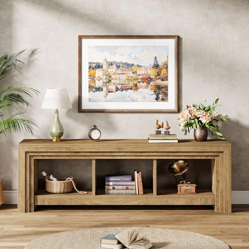 Tribesigns 63" TV Stand for TVs Up to 75 Inches, Wood Entertainment Center, view 6