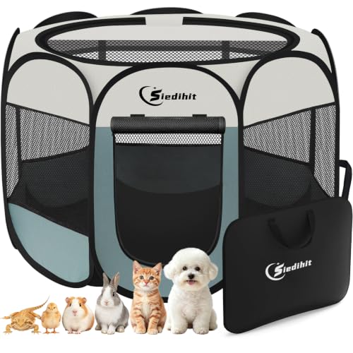 Dog Cat Playpen, Puppy Pet Playpen Indoor for Small Dog Crate Tent Cage Outdoor, view 2