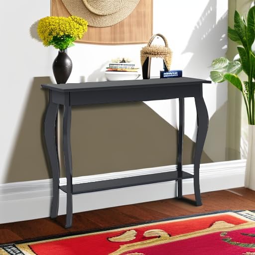 Narrow Console Table, Chic Accent Sofa Table, Entryway Table, Espresso