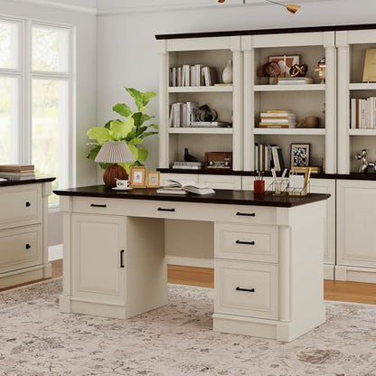 61.85″ Executive Desk with Roman Column Design, view 4
