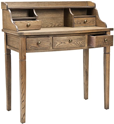SAFAVIEH Landon Writing Wood Computer Desk, 36.2" Oak AMH6516A, view 2