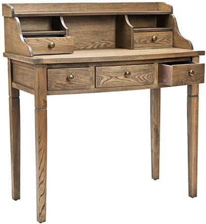 SAFAVIEH Landon Writing Wood Computer Desk, 36.2" Oak AMH6516A, view 2