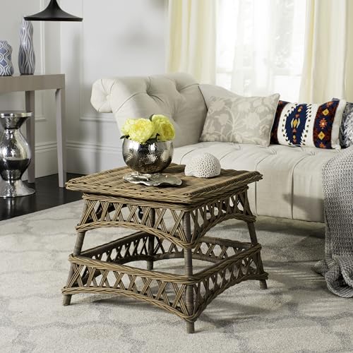 SAFAVIEH Home Collection Sora Natural Wicker Accent Table