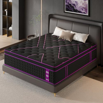 Queen Mattress 12 Inch Hybrid, Cooling-Gel Foam & Pocket Springs, view 2