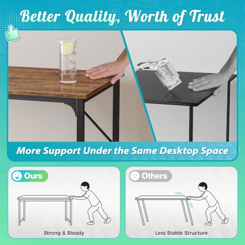 55'' Computer Desk with Fabric Storage Bag, view 7