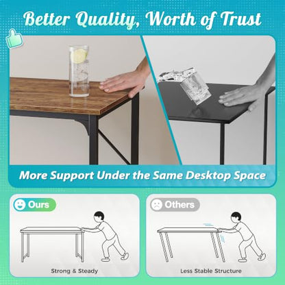 55'' Computer Desk with Fabric Storage Bag, view 7