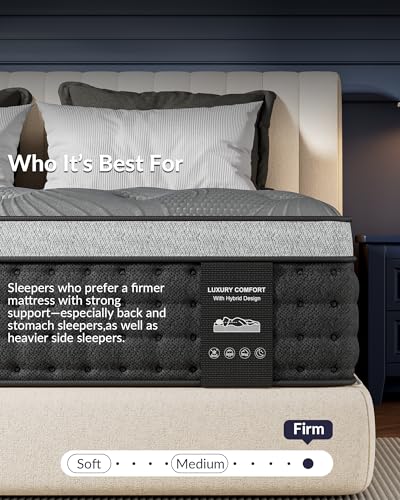 Firm Queen Mattress 14 inch, Cooling Hybrid Queen Mattress in a Box, view 7