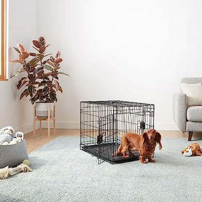 Portable, Foldable Metal Wire Dog Crate with Removable Tray, Double Door, view 6