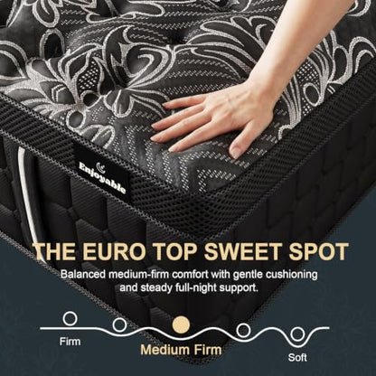 Queen Mattress 14 Inch Hybrid, Cooling-Gel Foam & Pocket Springs, view 4