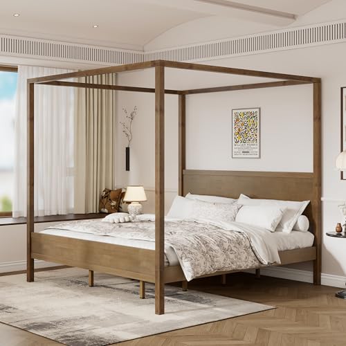 Gana Classic Canopy Bed Frame King Size, view 5