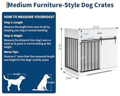 37.8" W Dog Crate Furniture for Small/Medium Dogs, view 4