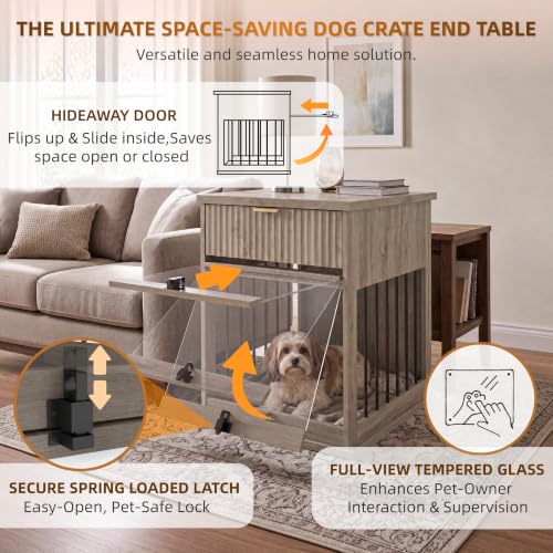 Dog Crate End Table for Small Medium Dogs, Dog Kennel Furniture, view 6