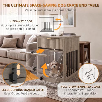 Dog Crate End Table for Small Medium Dogs, Dog Kennel Furniture, view 6