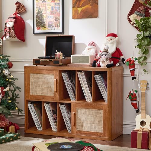 Large Record Player Stand with Vinyl Storage Up to 450 Albums, view 2