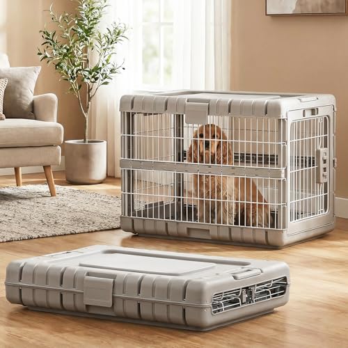 28" L Collapsible Dog Crate for Dogs, Heavy Duty Dog Kennel Indoor, view 2