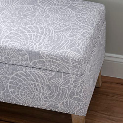 Stone Upholstered Storage Stephanie Ottoman
