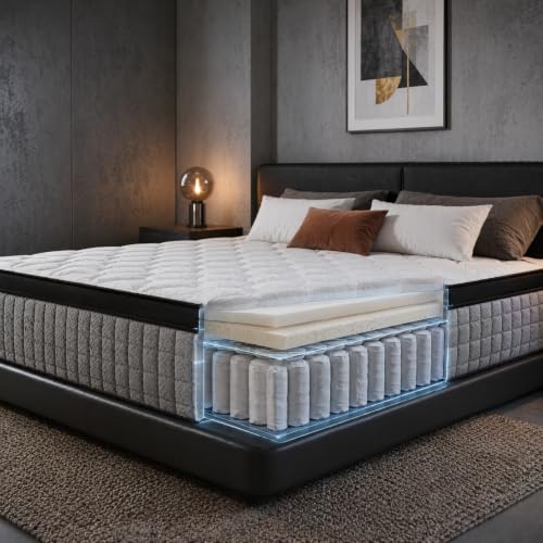 12-Inch Full Mattress, Memory Foam and Spring Hybrid Mattress, Medium Firmness, view 5