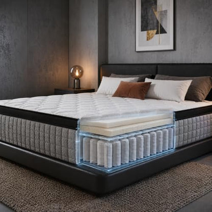 12-Inch Full Mattress, Memory Foam and Spring Hybrid Mattress, Medium Firmness, view 5