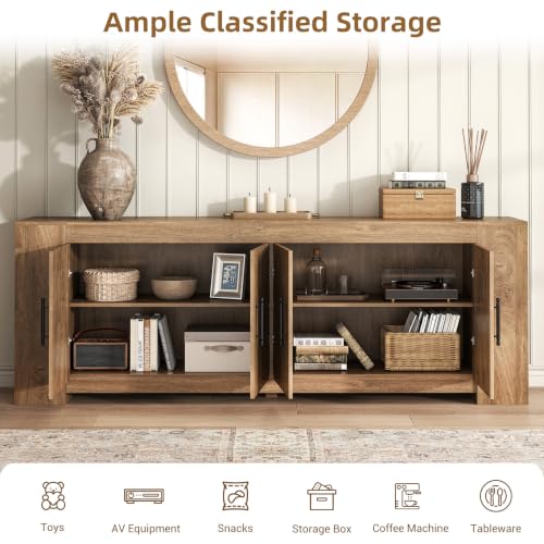 Tall TV Stand with Storage, Long Entertainment Center for 85 Inch TVs, view 6