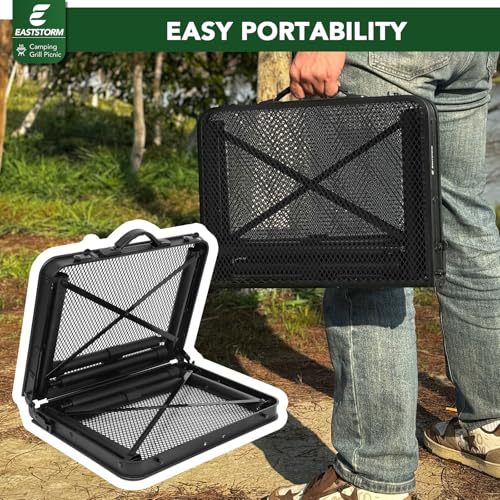Folding Picnic Table for Grill Outdoor Camping Table with Portable Mesh Bag, Compact & Foldable for Easy Storage - Great for Picnic, Garden, Patio, Dining, BBQ, Party, Market 2Ft
