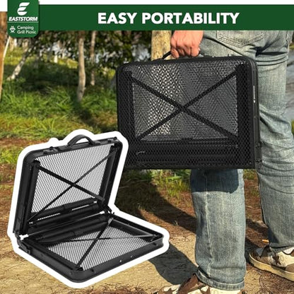 Folding Picnic Table for Grill Outdoor Camping Table with Portable Mesh Bag, Compact & Foldable for Easy Storage - Great for Picnic, Garden, Patio, Dining, BBQ, Party, Market 2Ft