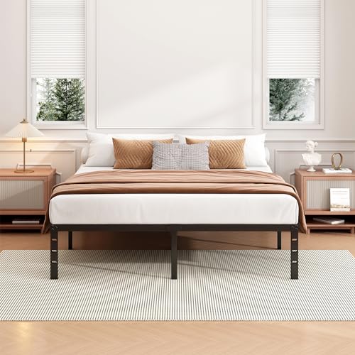 16 Inch Full Bed Frame, Under Bed Storage, Black, view 5
