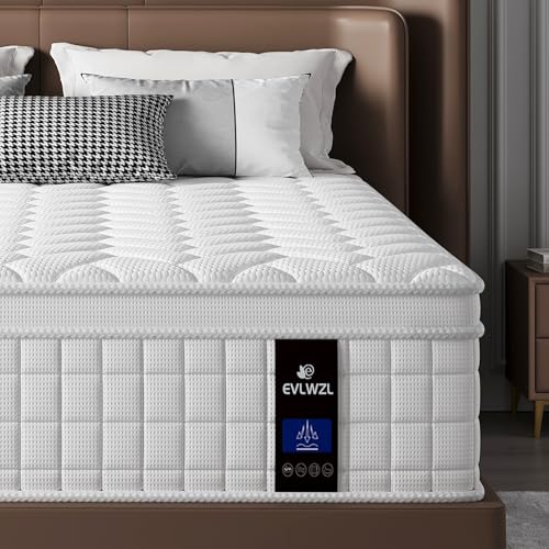 Twin Mattress, 14 Inch Twin Size Mattress in a Box with Memory Foam Hybrid, view 2