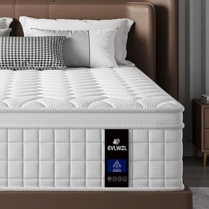 Twin Mattress, 14 Inch Twin Size Mattress in a Box with Memory Foam Hybrid, view 2