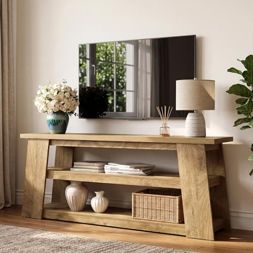 TV Stand with Storage for 65 Inch TV, Entertainment Center with Shelves, view 2