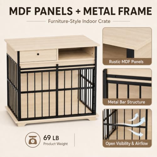 Dog Crate Furniture, Wooden Dog Kennel Furniture, view 4
