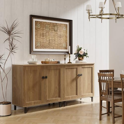 Buffet Sideboard Cabinet Farmhouse Modern 2 in 1 Storage Cabinet, view 4