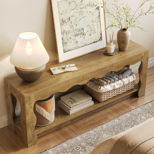 TV Stand for 65 Inch TV, Wooden Entertainment Center with Storage Cabinets, view 6
